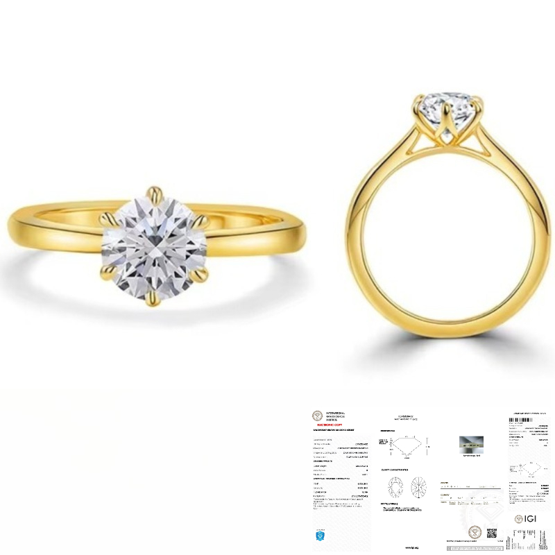 IGI Certified 1ct Lab Grown Diamond Promise Ring, S925